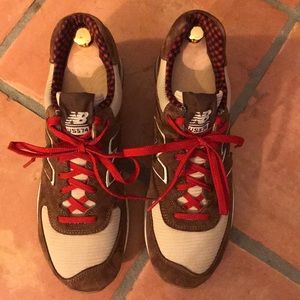 New balance 574 made in USA brown w/tan & red